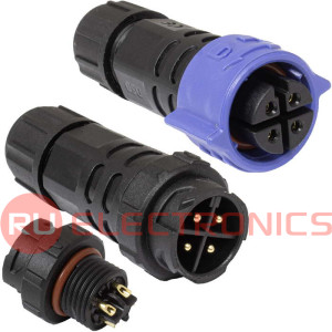 Герметичный разъем SZC, комплект, SZC16B-4P-F-M, кабель-кабель, ip68, 4 pin, байонетное соединение