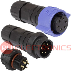 Герметичный разъем SZC, комплект, SZC16B-6P-M-FB, кабель-кабель, ip68, 6 pin, байонетное соединение