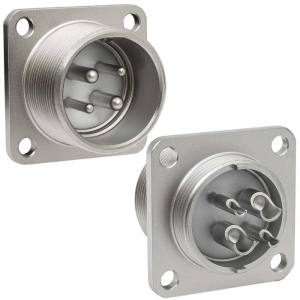 Разъём  RUICHI  RMG22-4ZNB    блочная герметичная  вилка на 4 контакта с резьбой под кожух