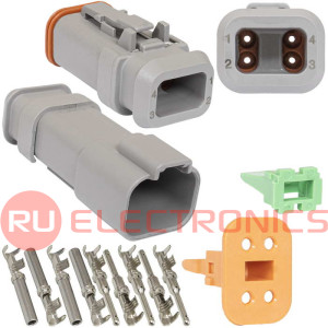 DT04-4P-E008 21/11 RUICHI Комплект разъёмов, 48В, 4 конт., IP68