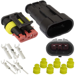 Разъем RUICHI SuperSeal 1.5, 3pin MF, 3 контактакта