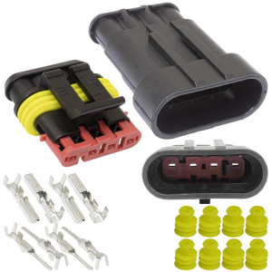 Разъем RUICHI SuperSeal 1.5, 4pin MF, 4 контактакта