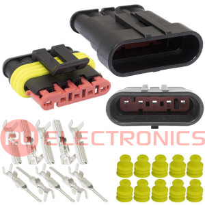 SuperSeal 1.5, 5PIN MF, RUICHI Комплект разъёмов, 24В, 5 конт., IP66