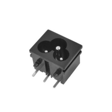 Разъем питания IEC-60320 (C6) RUICHI AC-033, 3 контакта, 2.5 А, 250 В, -25…+70 °C, черный