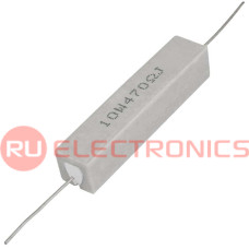 Мощный постоянный резистор XIN HUA RX27-1 470 Ом 10W 5% / SQP10, керамо-цементный  корпус