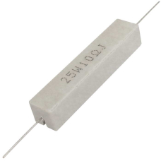 Мощный постоянный резистор RUICHI RX27-1 10 Ом 25W 5% / SQP25, керамо-цементный  корпус