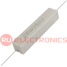 Мощный постоянный резистор XIN HUA RX27-1 15 Ом 25W 5% / SQP25, керамо-цементный  корпус