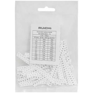 Набор SMD Резисторов 0805, RUICHI KIT-SMD-0805-1-660-33, 1%, 660 шт., 33 Номинала
