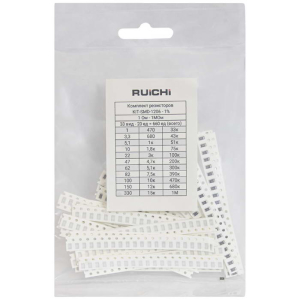 Набор SMD Резисторов 1206, RUICHI KIT-SMD-1206-1-660-33, 1%, 660 шт., 33 Номинала