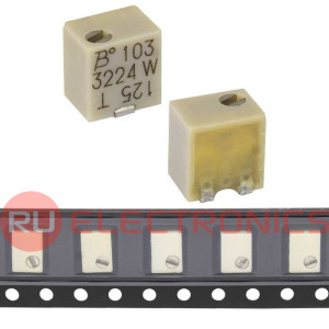 Подстроечный резистор 3224W 10К (3224W-1-103)
