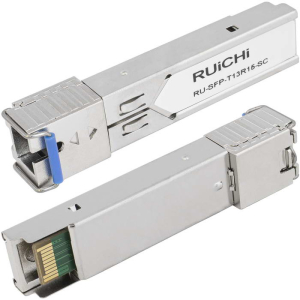 SFP модуль RUICHI RU-SFP-T13R15-SC  Одно волокно Single Mode. Скорость: до 1,25 Гбит/c. Тип   разъема: SC. Расстояние передачи - до 10км. Рабочая длина волны,нм - Tx:1310/Rx:1550.      Поддержка DDM.