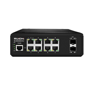 Промышленный управляемый L2+ PoE коммутатор RU-SW-8G2S-PL/I Gigabit Ethernet на 8GE  PoE + 2 GE SFP порта.  Порты: 8xGE (10/100/1000Base-T) с PoE (до 30W) + 2xGE SFP (1000Base-X).  Соответствует  стандартам PoE IEEE 802.3af/at.