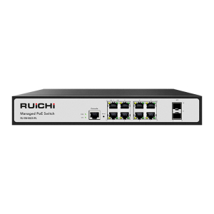 Управляемый L2+ PoE коммутатор Gigabit Ethernet на 8GE PoE + 2 GE SFP порта. Порты: 8xGE  (10/100/1000Base-T) с PoE (до 30W) + 2xGE SFP (1000Base-X). Соответствует стандартам PoE IEEE  802.3af/at.
