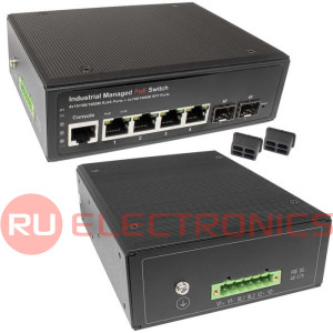 Промышленный управляемый L2+ PoE коммутатор RU-SW-4G2S-PL/I Gigabit Ethernet на 4GE   PoE + 2 GE SFP порта. Порты: 4xGE (10/100/1000Base-T) с PoE (до 30W) + 2xGE SFP (1000Base-X).   Соответствует  стандартам PoE IEEE 802.3af/at.