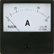 Амперметр переменного тока аналоговый RUICHI Ц42300, 75/5 А, 50 Гц