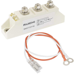 SKKT57/16 RUICHI тиристорный модуль, полумост, 55 А, 1600 В, 93 х 20 х 30 мм