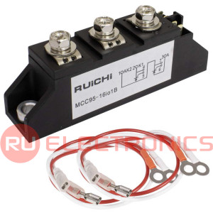 MCC95-16io1B RUICHI тиристорный модуль, полумост, 120 А, 1600 В, 93 х 20 х 30 мм