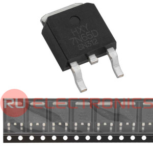 HXY7N65D HXY полевой транзистор (MOSFET), N-канал, 650 В, 7 А, 1.4 Ом, 24 нКл, TO-252 (DPAK)