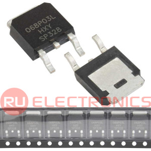 IPD068P03L3G HXY полевой транзистор (MOSFET), P-канал, -30 В, -80 А, 8.8 мОм, 45 нКл, TO-252  (DPAK)