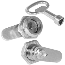 Замок цилиндрический для бокса с ключом RUICHI MS705-25, 25х18 мм, ригель прямой, ключ типа треугольник, ручка ключей металлическая