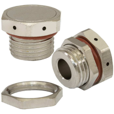 Клапан выравнивания давления RUICHI M16х1.5, 1 л/мин, IP67, -40…+125 °C, корпус - латунь никелированная, уплотнитель - резина силиконовая