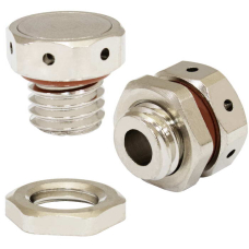 Клапан выравнивания давления RUICHI M10х1.5, 1 л/мин, IP67, -40…+125 °C, корпус - латунь никелированная, уплотнитель - резина силиконовая