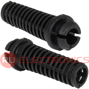 Втулка соединения кабеля RUICHI, диаметр 6 мм, длина 36 мм, -20…+120 °С, материал резина EPDM, черная