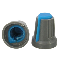 Ручка приборная RUICHI RR4817 (6 мм круг синий), на вал с зубцами