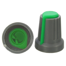 Ручка приборная RUICHI RR4817 (6 мм п.круг зелёный), на вал с зубцами
