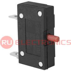 Автоматический выключатель RUICHI L-MZ-01E, 31.4х25.7х14.3 мм, 10 A, постоянный и переменный ток, корпус черный, кнопка красная