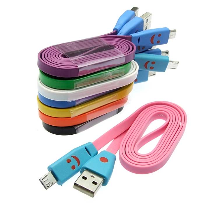 USB to MicroUSB Flat Flash Smile 1m Ruichi
