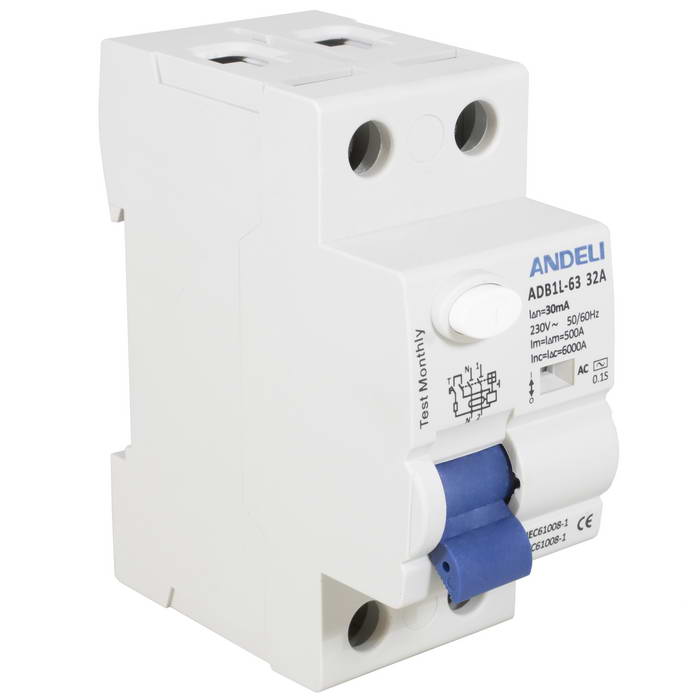 ADB1L-63 2P 32A 30mA тип AC 6kA Andeli
